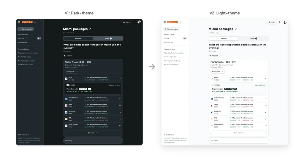 One system, two themes