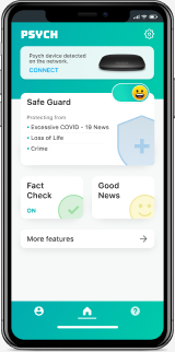 A concept app mockup for filtering news by category